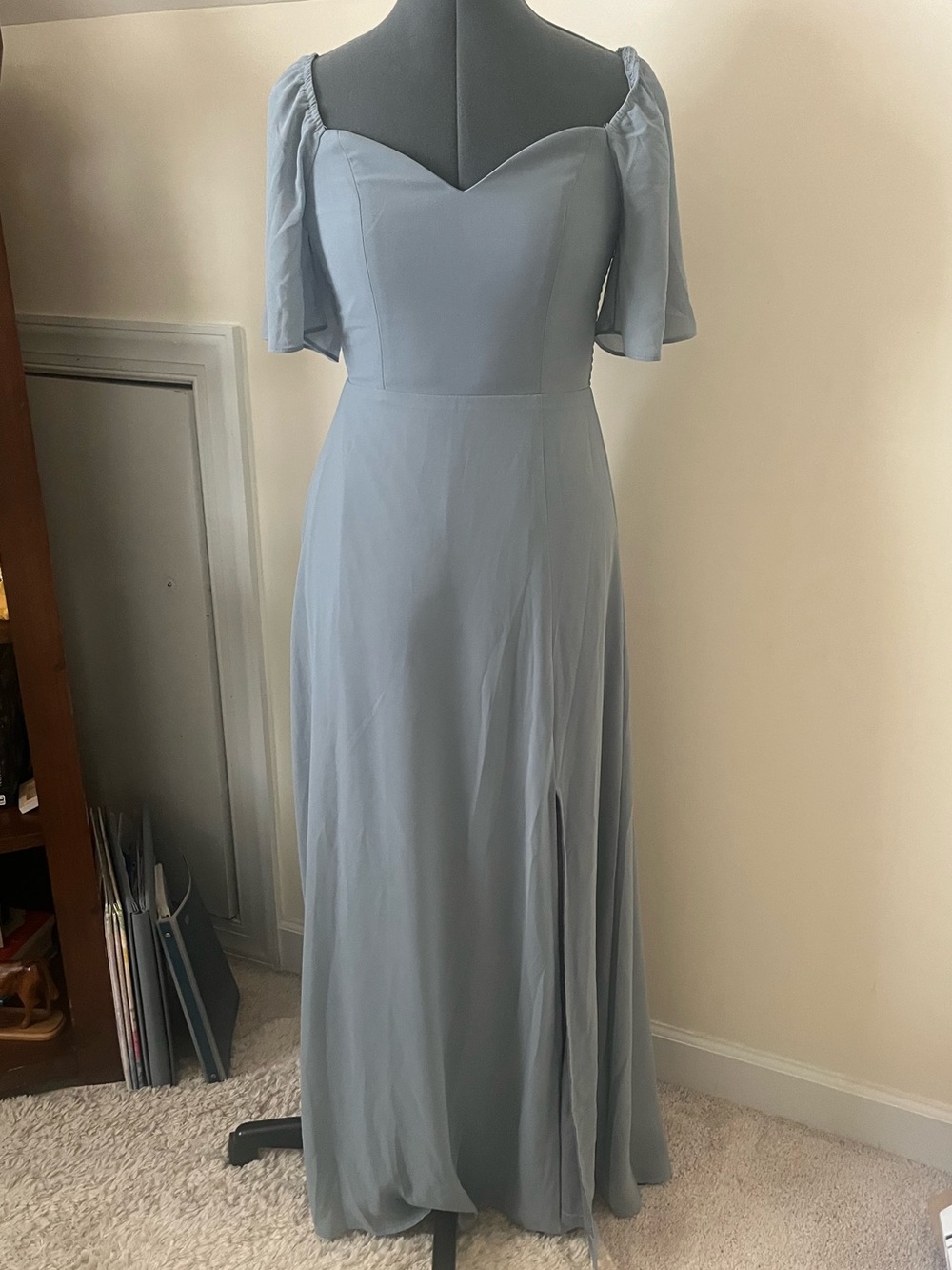 Baltic Born Powder Blue Sweetheart Neck Maxi Dress